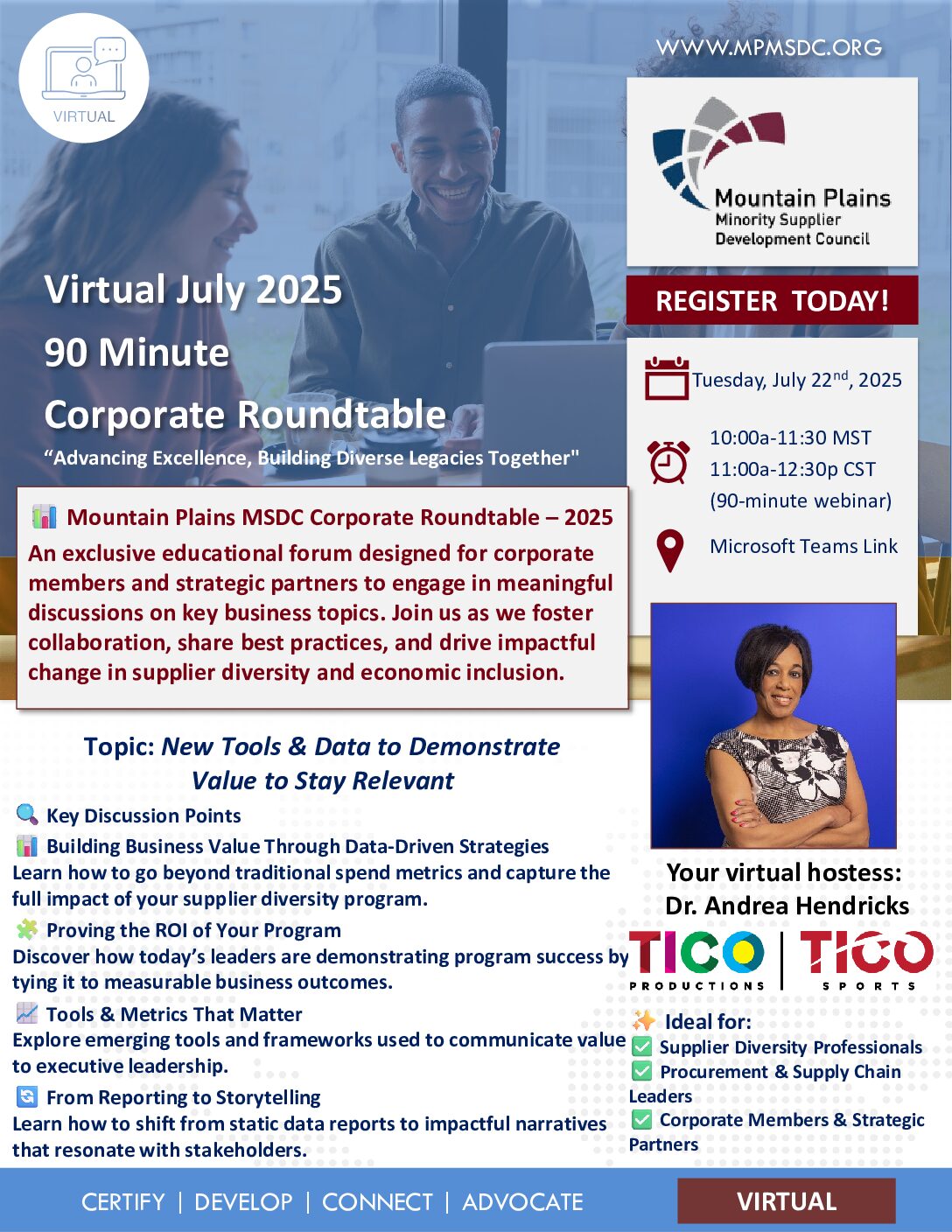 Virtual Corporate Roundtable- July 22nd
